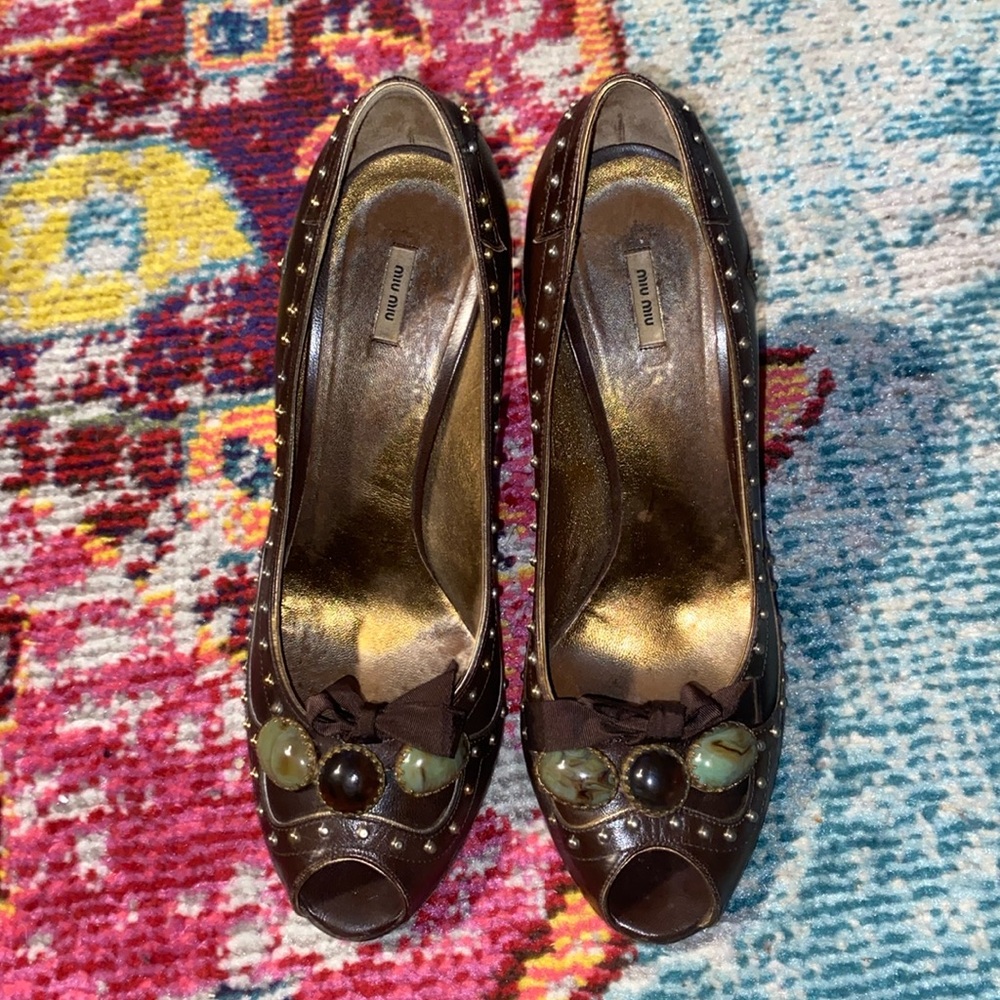 Miu Miu Peep Toe Shoes